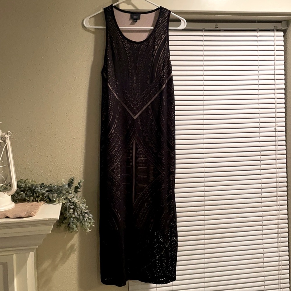 Size Large Massimo dress. Black and Tan